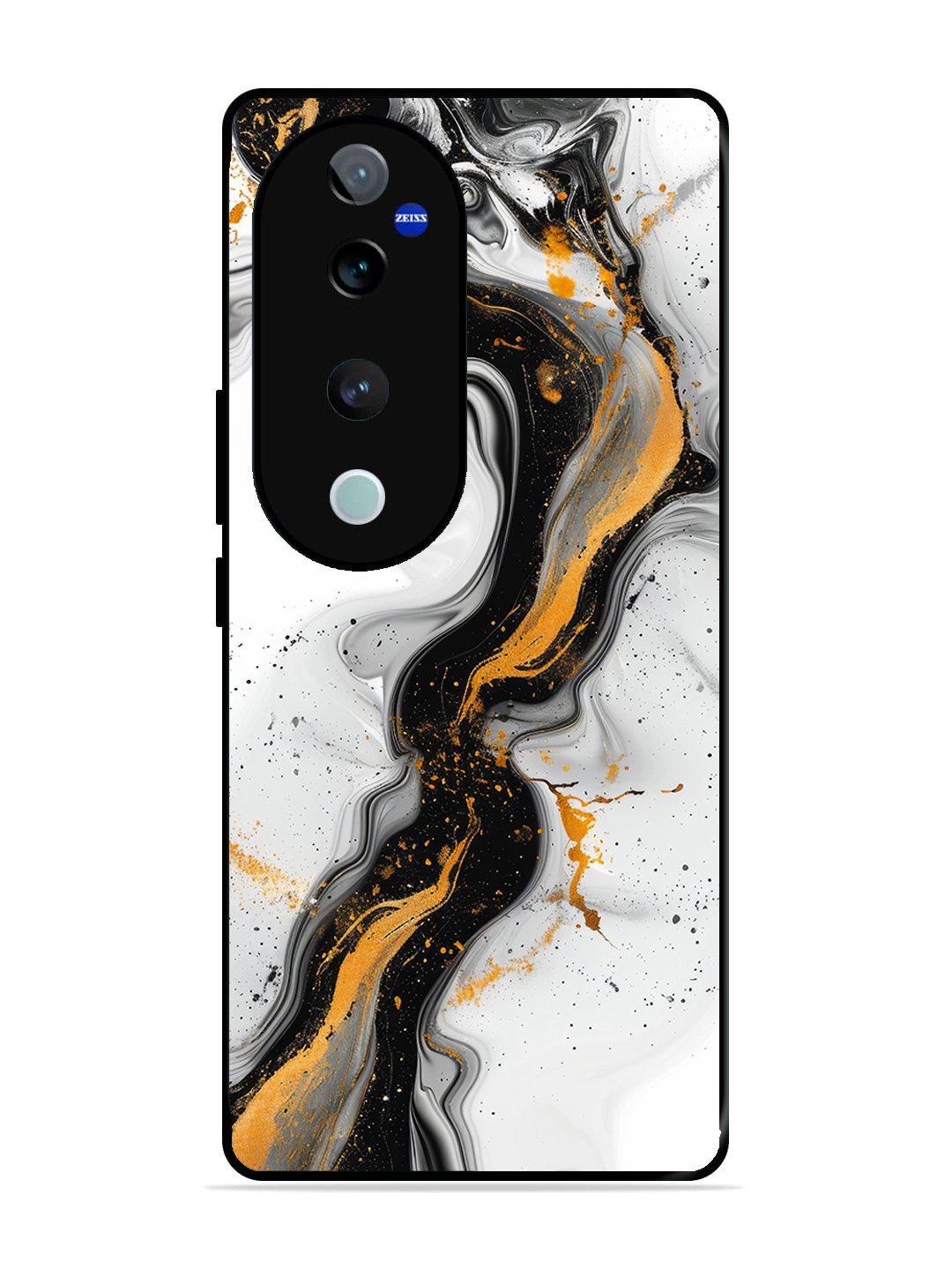 vivo T3 Ultra Black And Golden Marble Essence