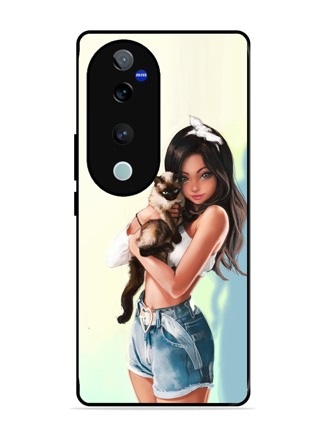 vivo T3 Ultra Cute Girl with Cat