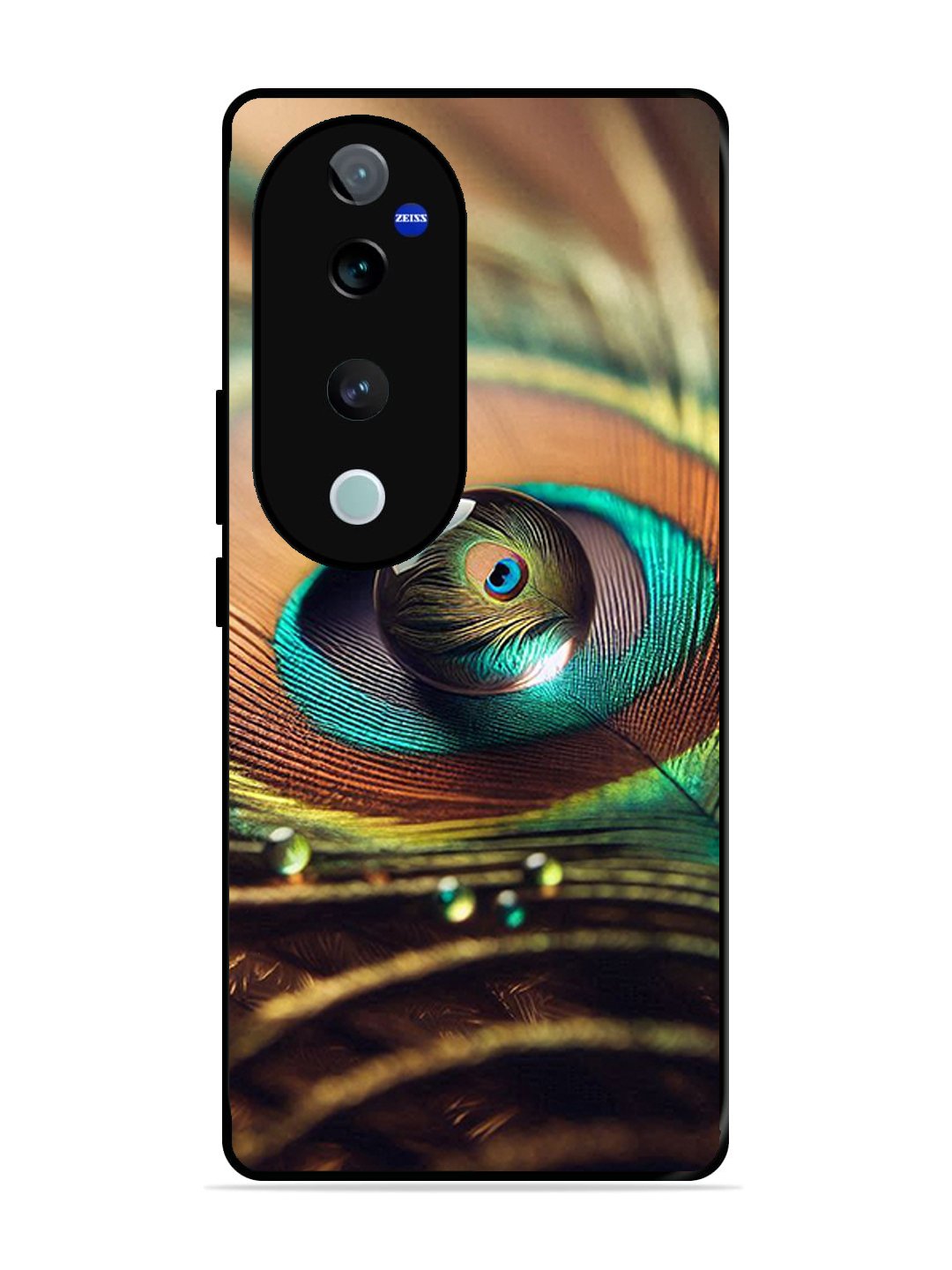 vivo T3 Ultra Water Drop On Peacock Feather