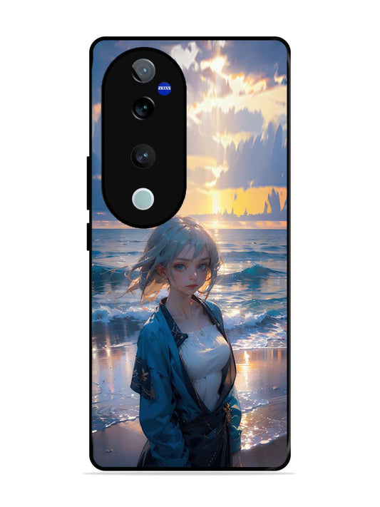 vivo T3 Ultra Anime Girl Beach Ocean Waves