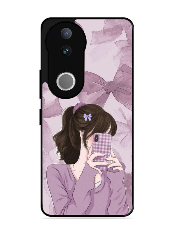 Vivo V50 Pinky Girl taking selfie