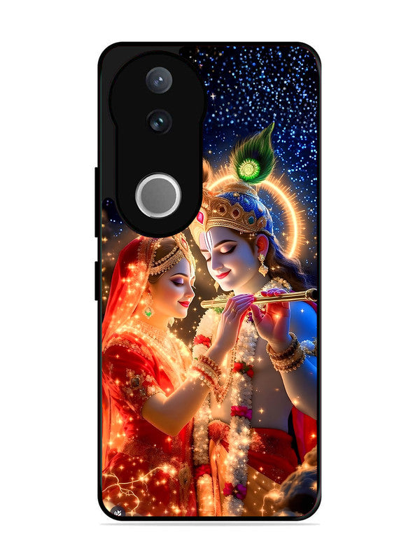 Vivo V50 Radha Krishna posing with flute
