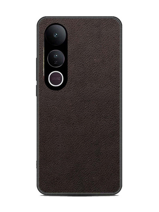 Vivo V50 Lite Print of Brown Leather Pattern
