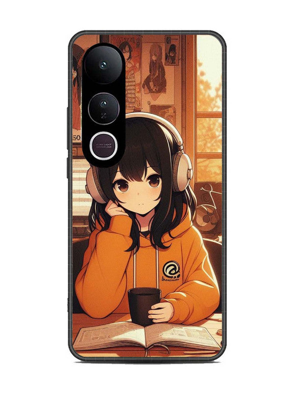 Vivo V50 Lite Cute Girl listening Music