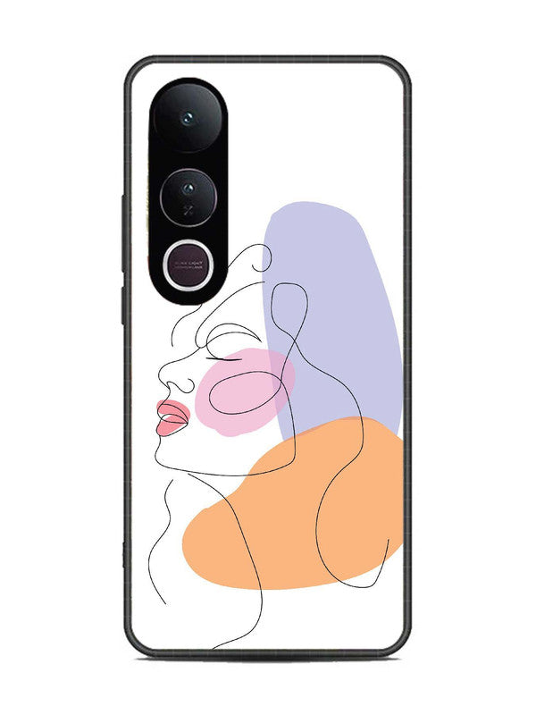 Vivo V50 Lite Line Art Girl Face