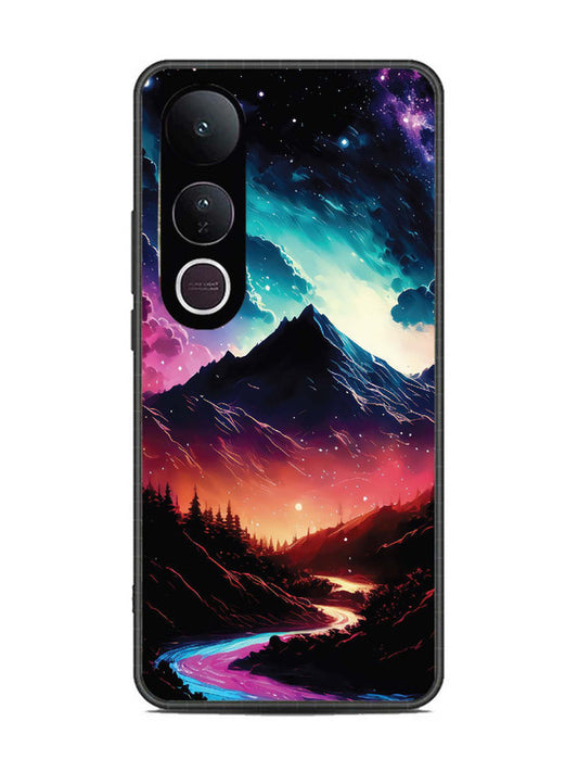 Vivo V50 Lite mountain-valley-Colorful-cloud-at-night