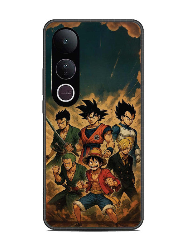 Vivo V50 Lite OnePiece n Dragon Ball Z in one team
