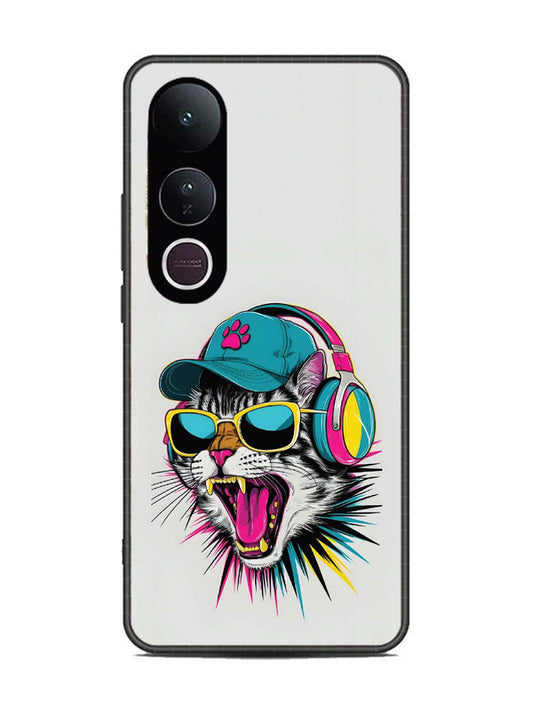 Vivo V50 Lite Neon Pop Art DJ Cat Vibe