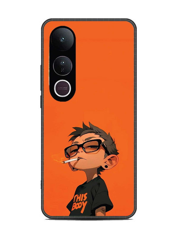 Vivo V50 Lite Vibrant Orange Attitude Cartoon