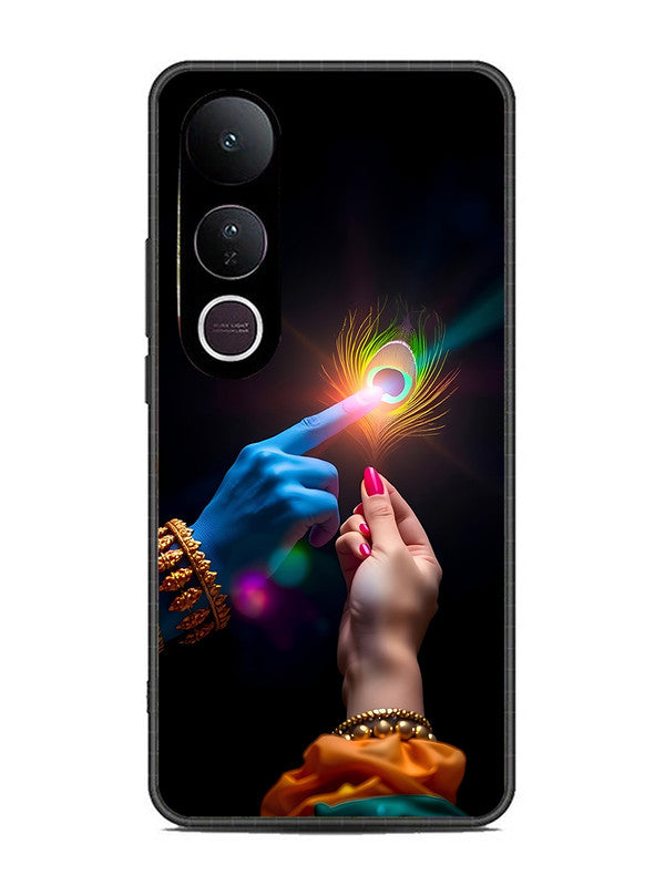 Vivo V50 Lite Radha Krishna touching feather