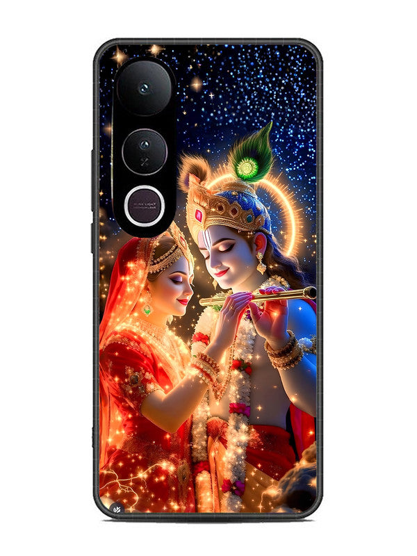 Vivo V50 Lite Radha Krishna posing with flute
