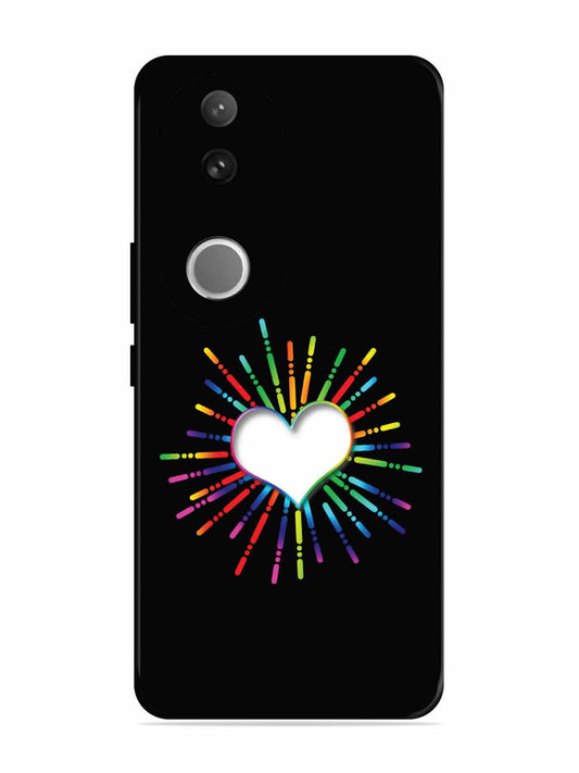 Vivo V50e Colourful Heart on Black