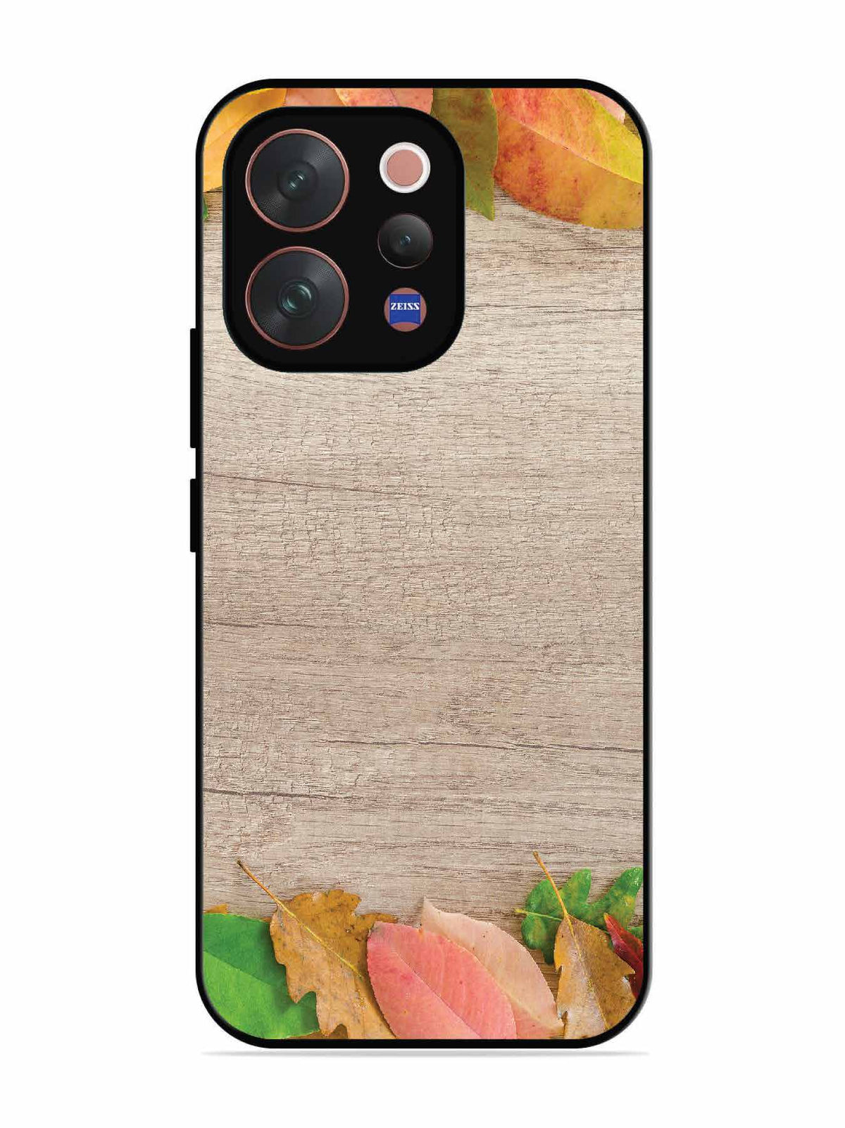 Vivo V70 5G Autumn Leafs On Wooden Table