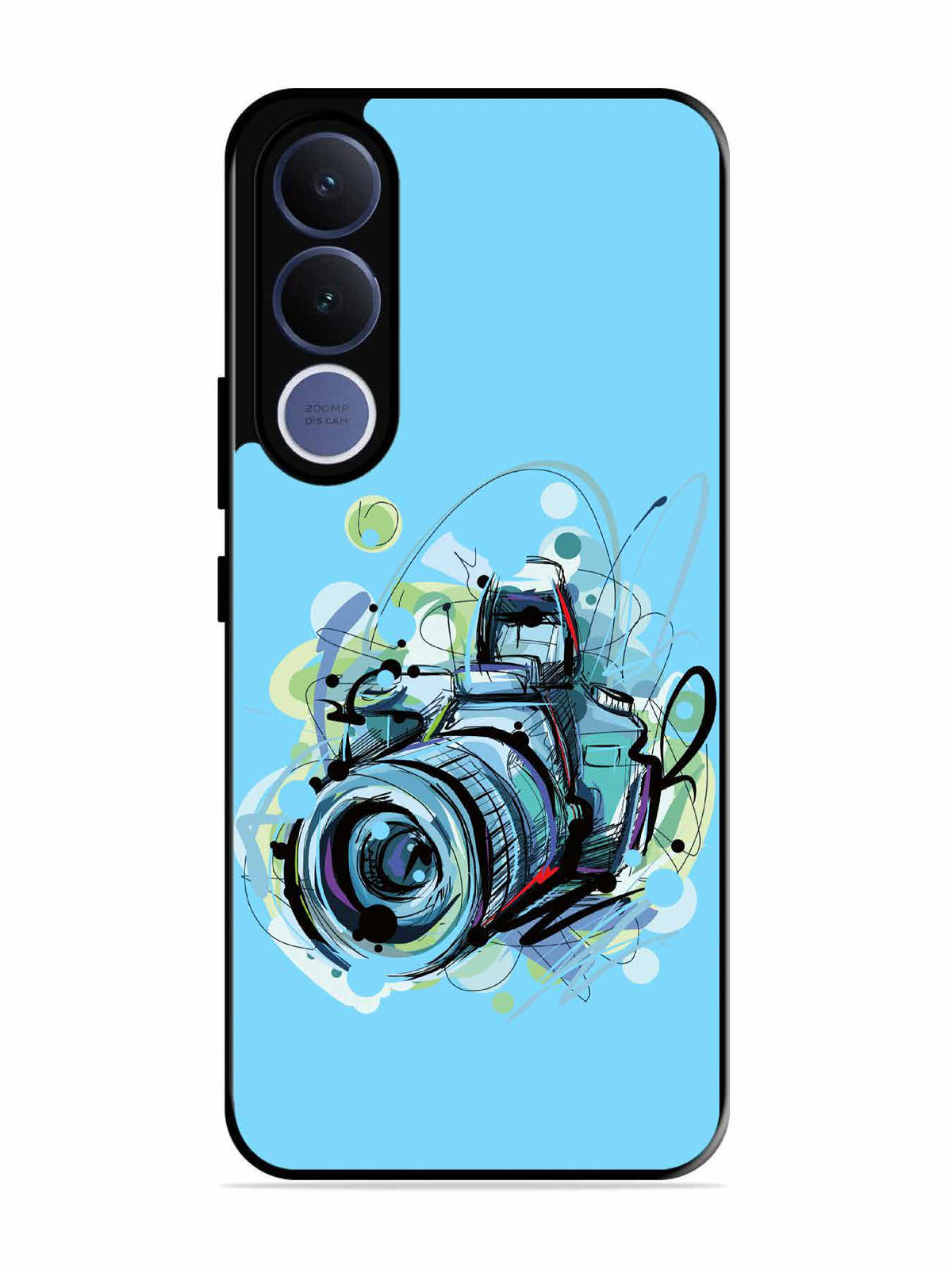Vivo V70 fe Camera Blue Background