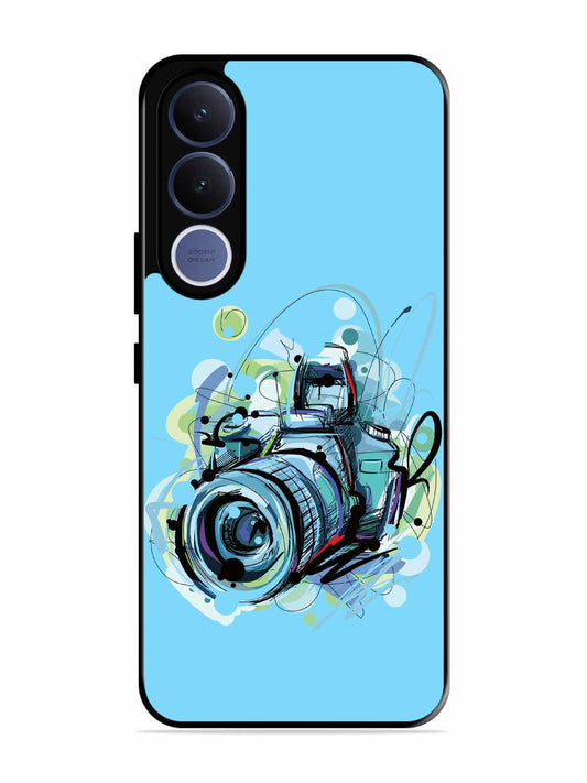 Vivo V70 fe Camera Blue Background
