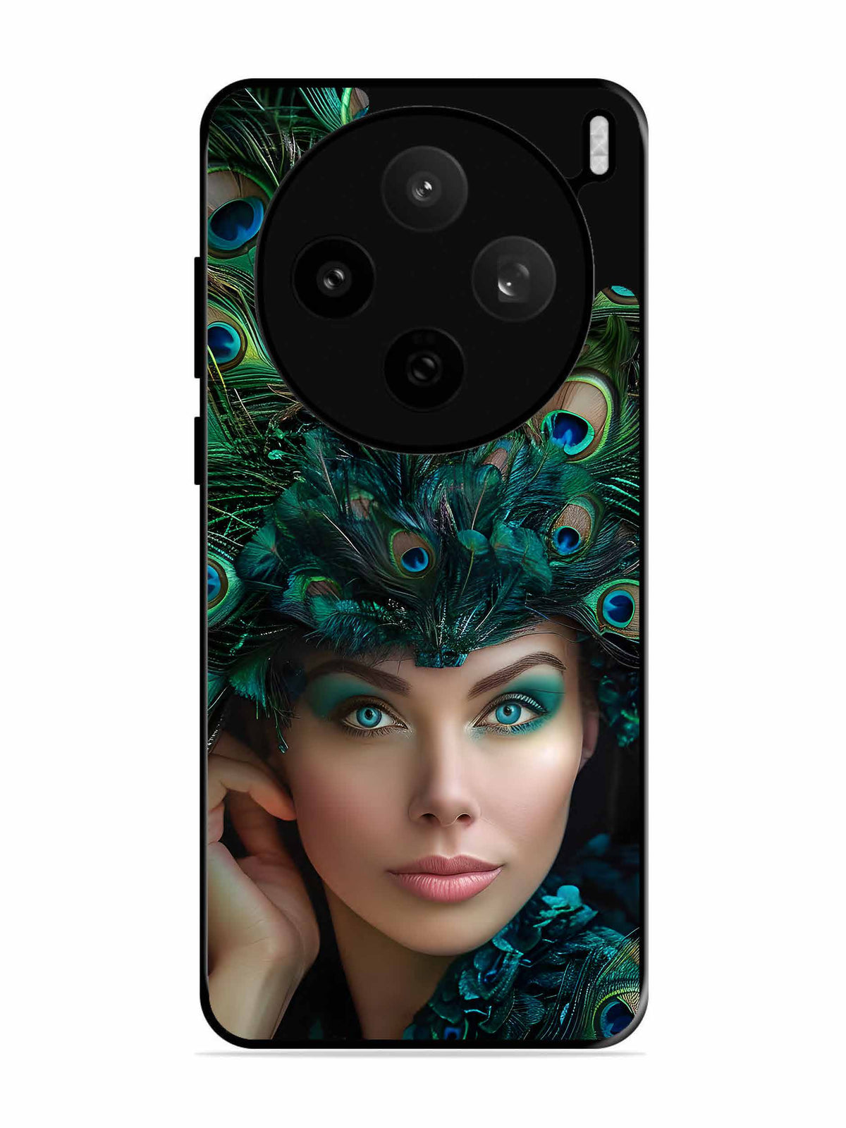 Vivo X200t Girl with peacock feather Crown