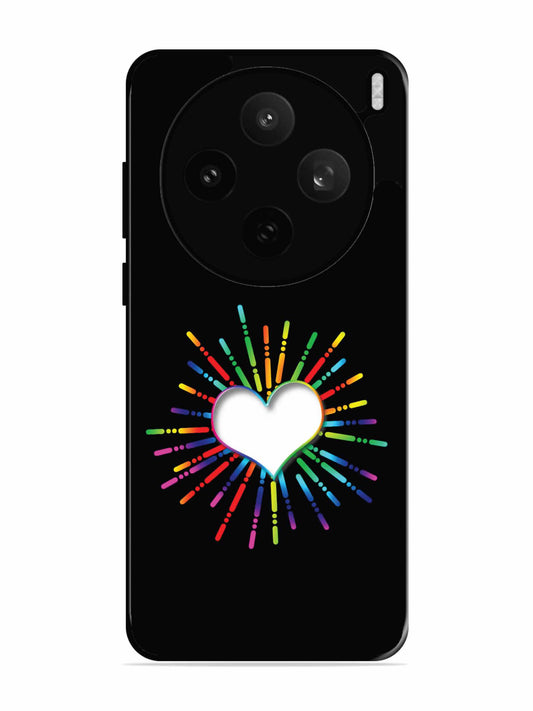 Vivo X200t Colourful Heart on Black