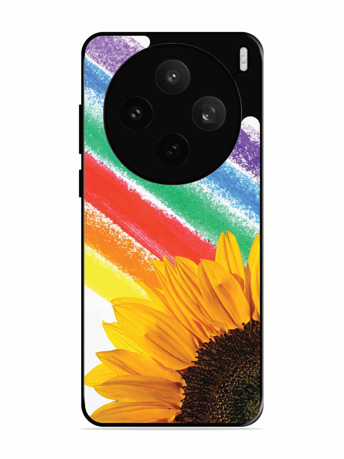 Vivo X200t Sunflower on Colourful Lines