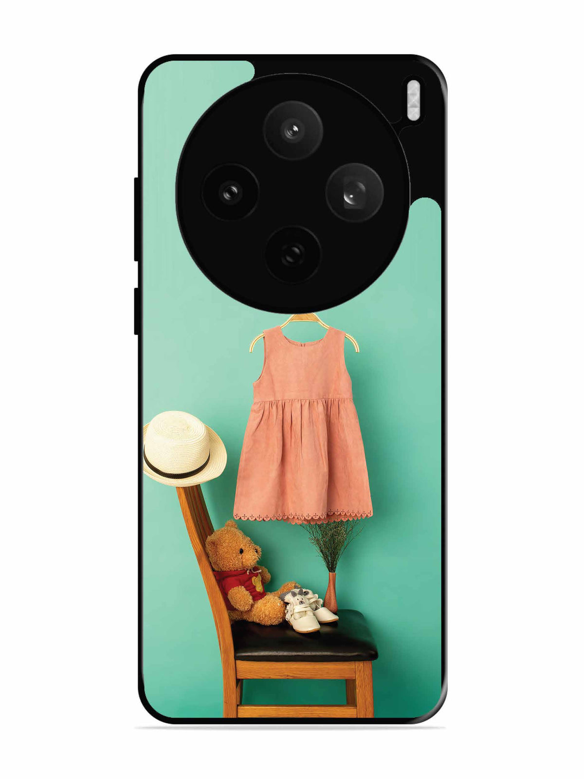 Vivo X200t Trendy dress for girl near toy bear