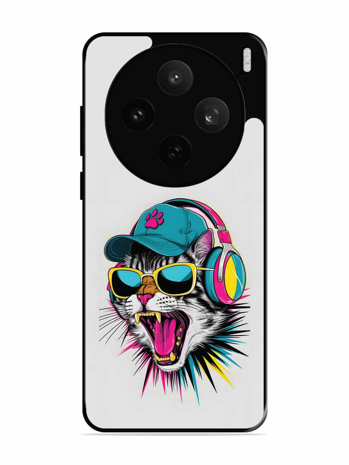 Vivo X200t Neon Pop Art DJ Cat Vibe