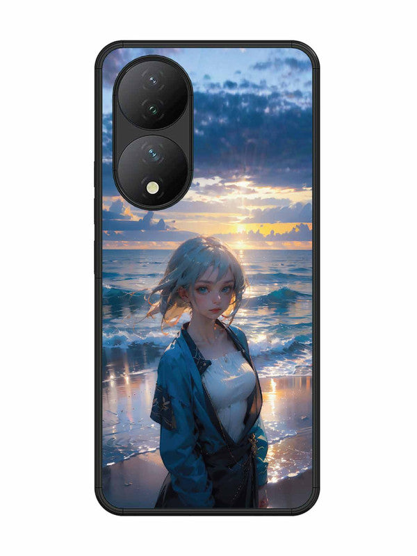 Vivo Y100 5G Anime Girl Beach Ocean Waves