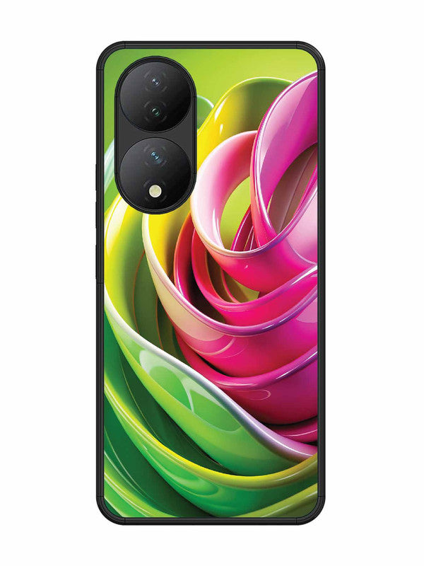 Vivo Y100 5G Vibrant Swirl Glossy Ribbon Art