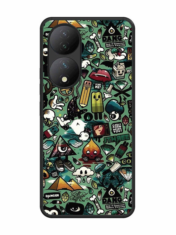 Vivo Y100 5G Pop Art Doodle Graffiti Collage