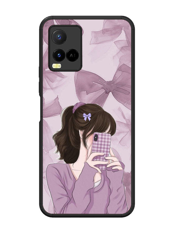 Vivo Y21 Pinky Girl taking selfie