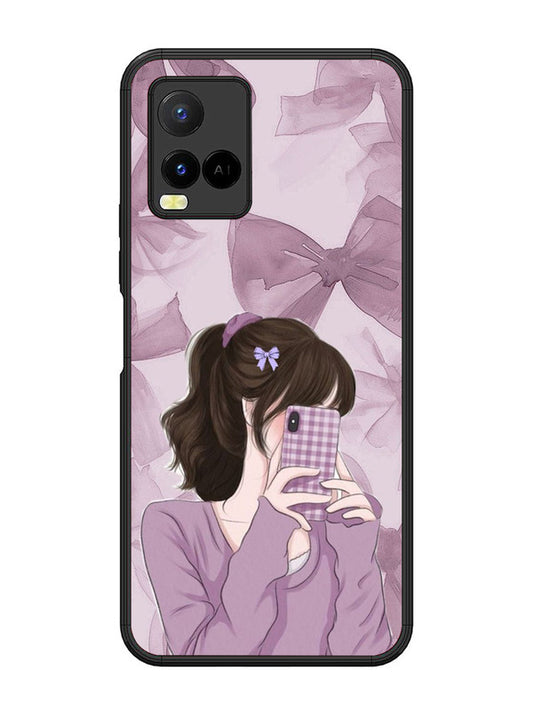 Vivo Y21 Pinky Girl taking selfie
