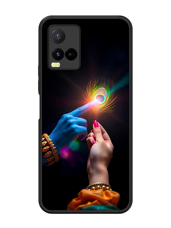Vivo Y21 Radha Krishna touching feather