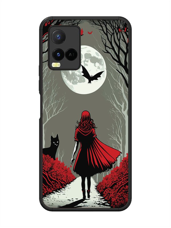 vivo y21 Scarlet Girl in Red Forest