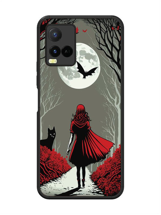 vivo y21 Scarlet Girl in Red Forest