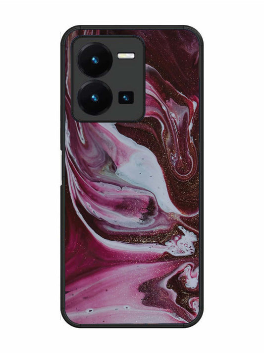 Vivo Y27 Pink And Golden Marble