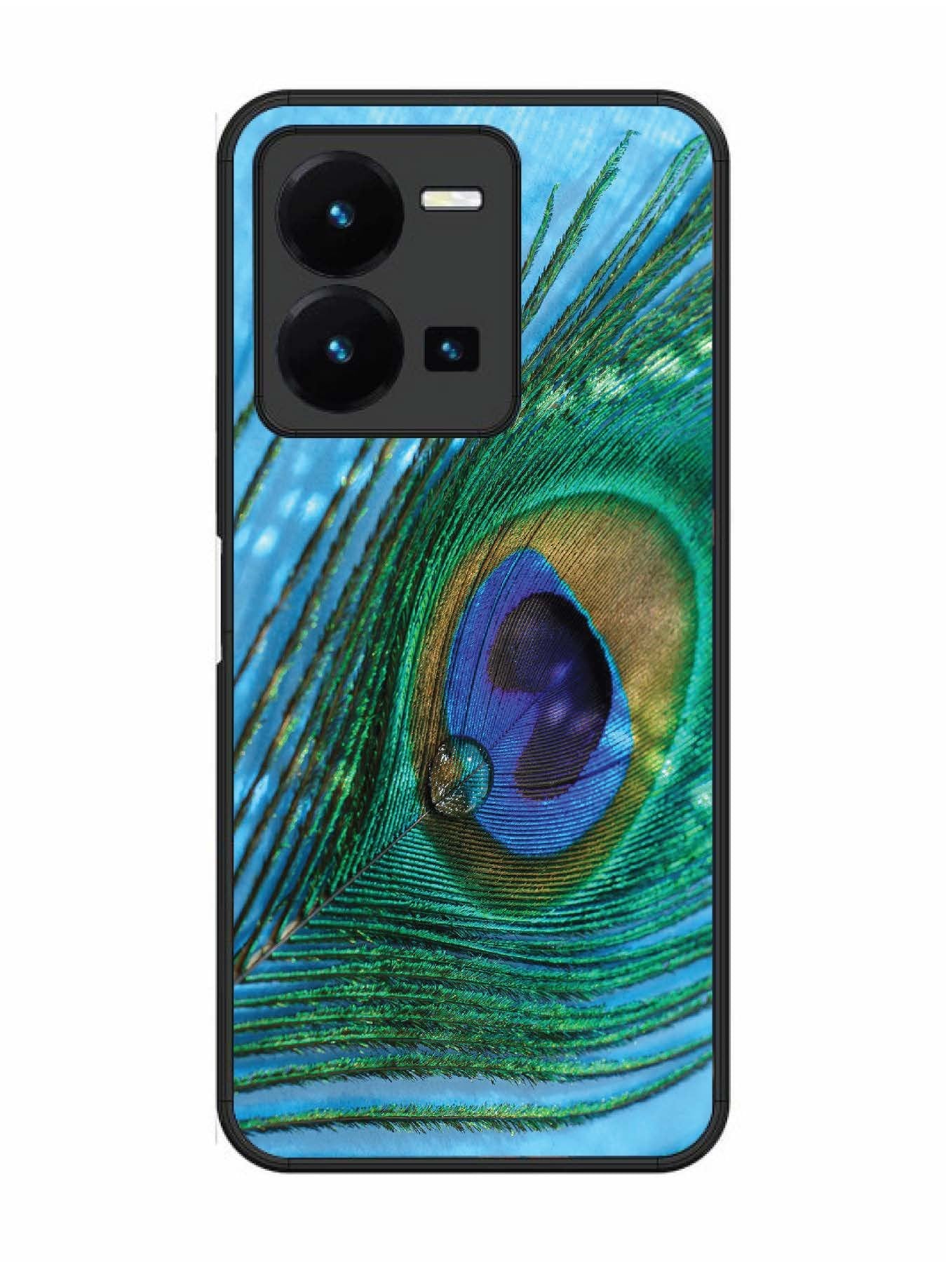 Vivo Y27 A drop on Peacock Feather