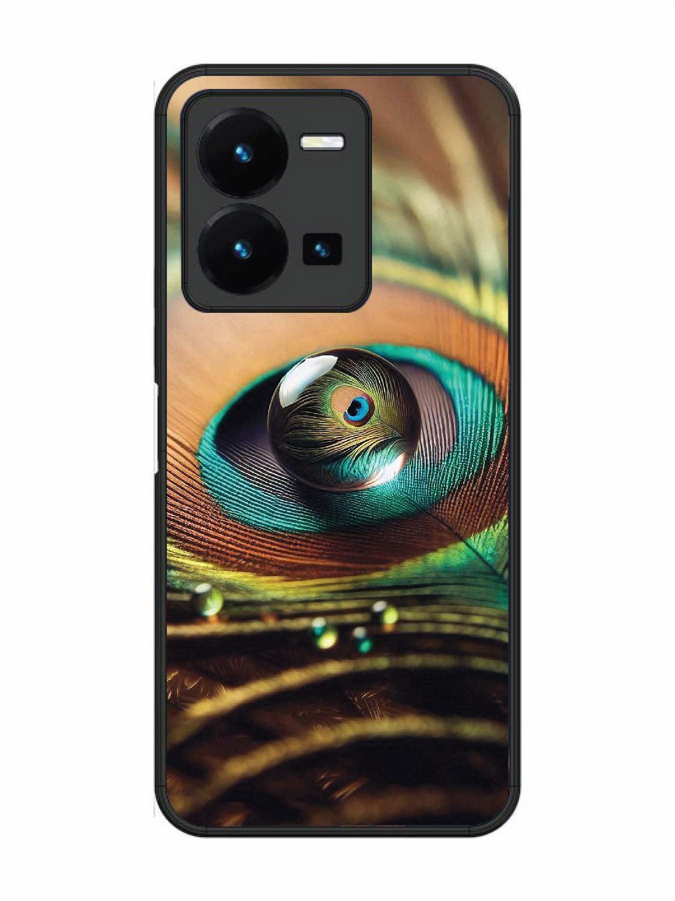Vivo Y27 Water Drop On Peacock Feather