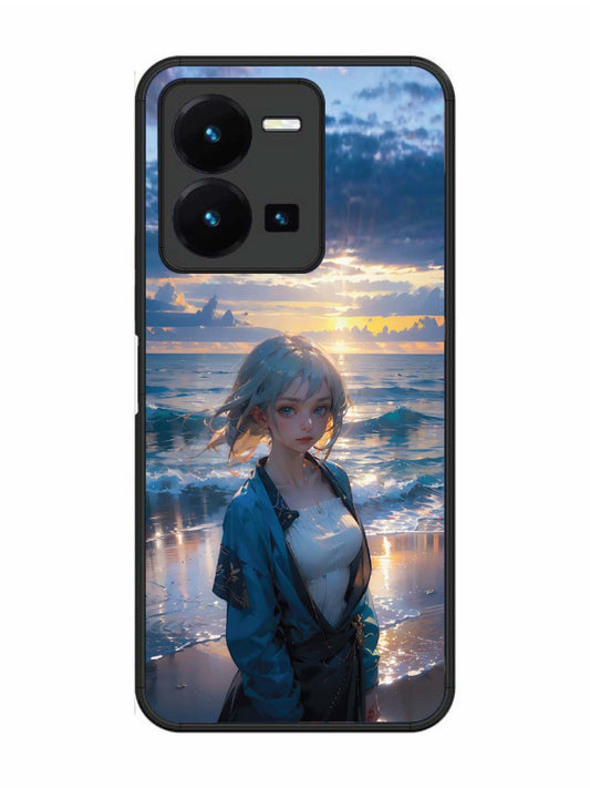 Vivo Y27 Anime Girl Beach Ocean Waves