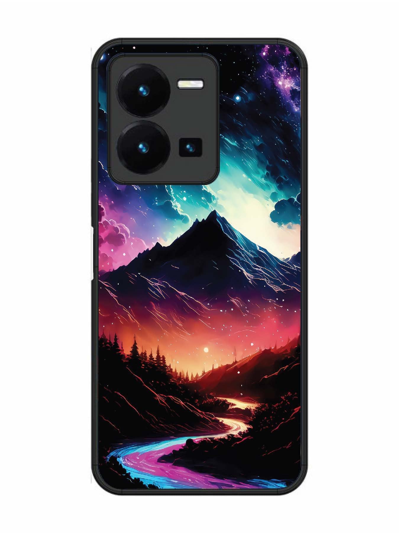 Vivo Y27 mountain-valley-Colorful-cloud-at-night