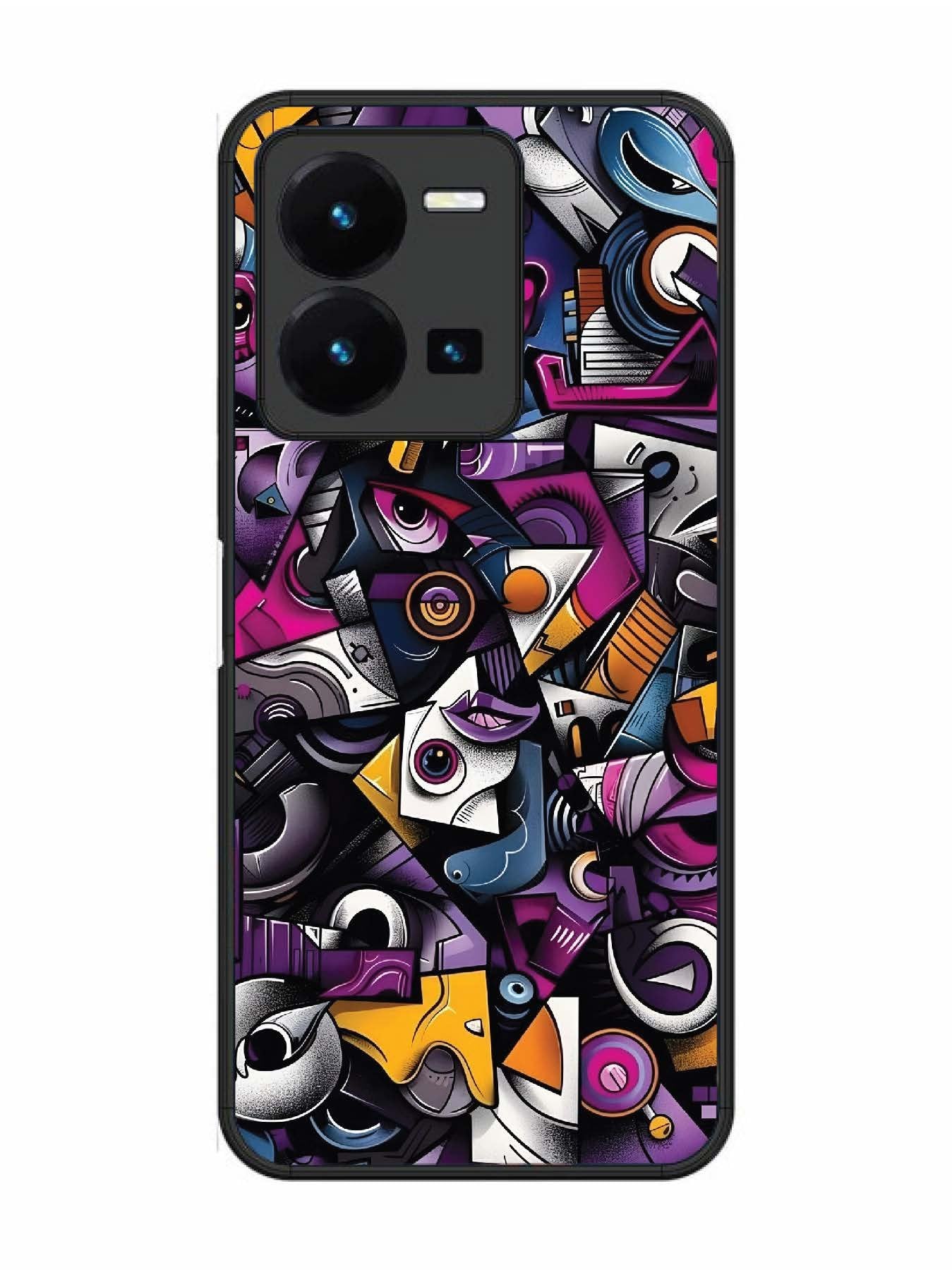 Vivo Y27 Abstract Geometric Graffiti Chaos