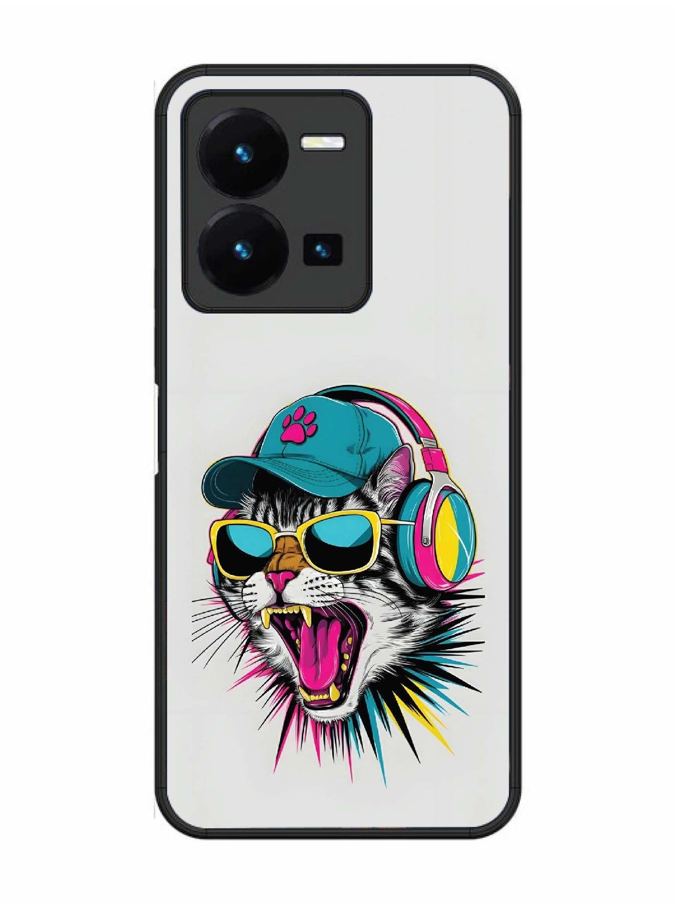 Vivo Y27 Neon Pop Art DJ Cat Vibe