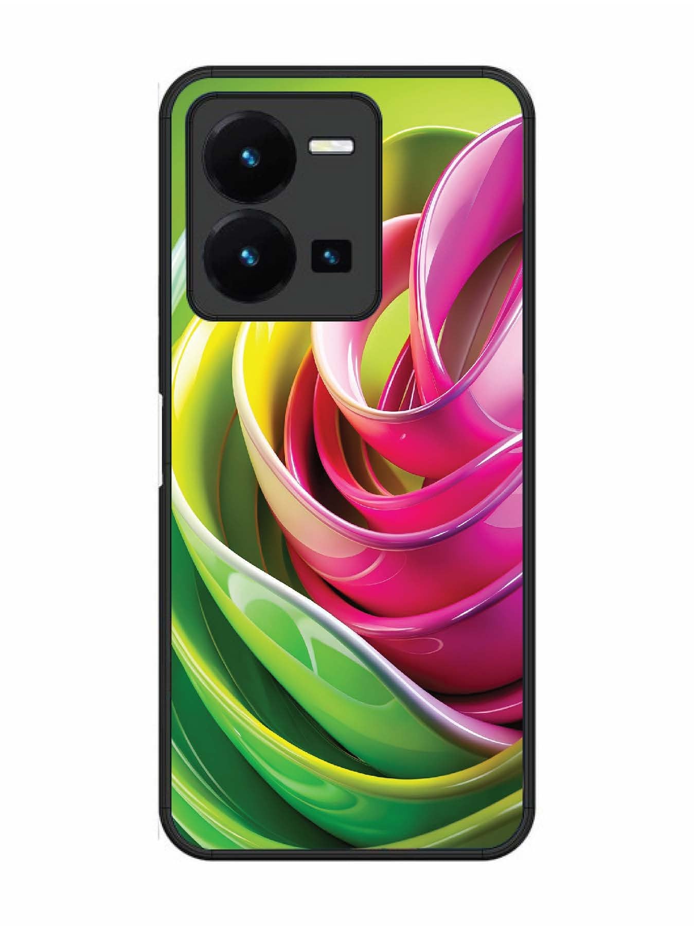 Vivo Y27 Vibrant Swirl Glossy Ribbon Art