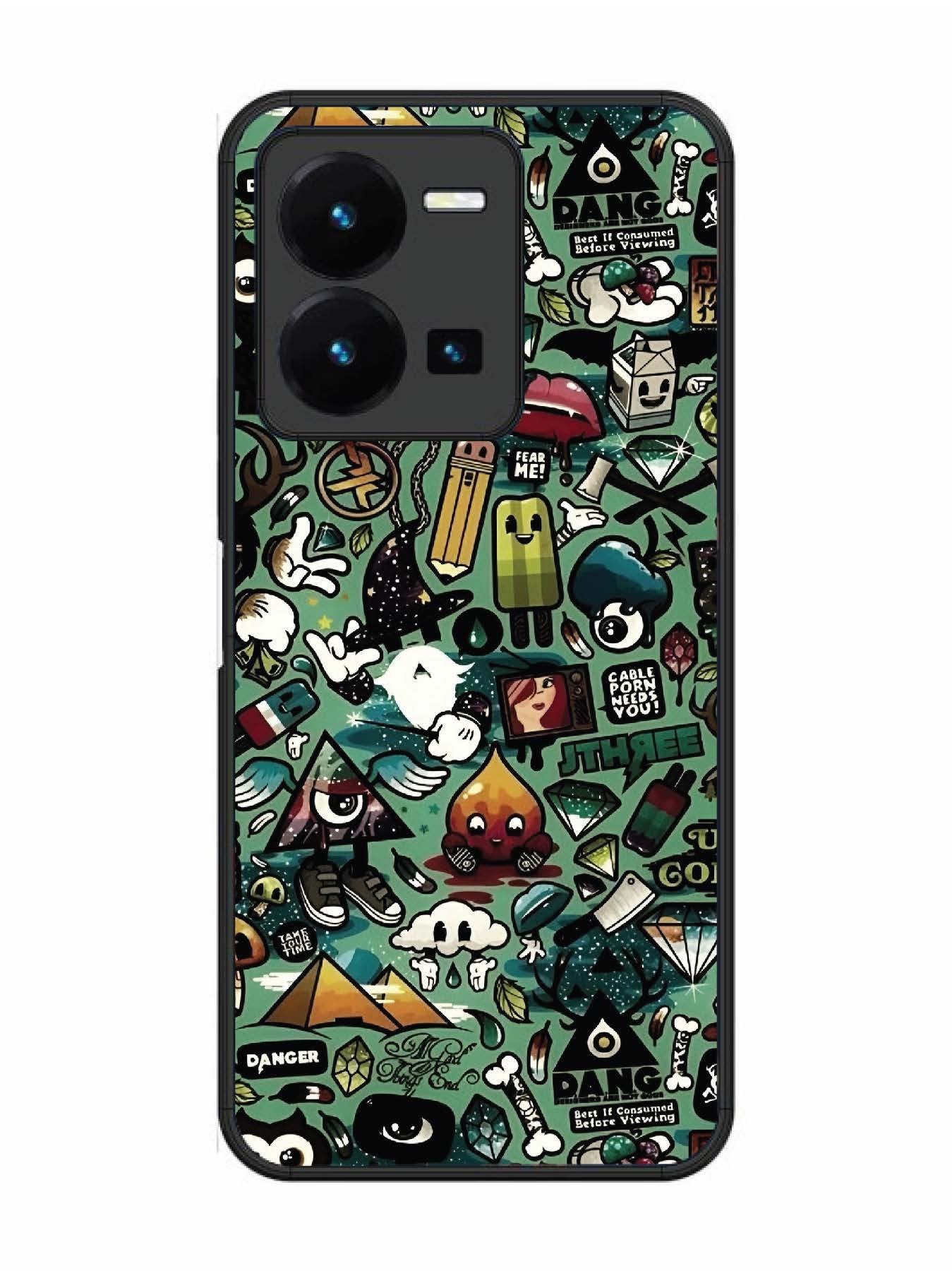 Vivo Y27 Pop Art Doodle Graffiti Collage