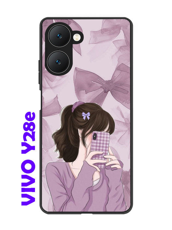 Vivo Y28e 5G Pinky Girl taking selfie