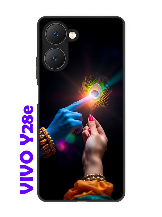 Vivo Y28e 5G Radha Krishna touching feather