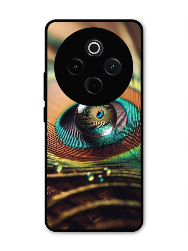 Vivo Y300 Pro 5G Water Drop On Peacock Feather