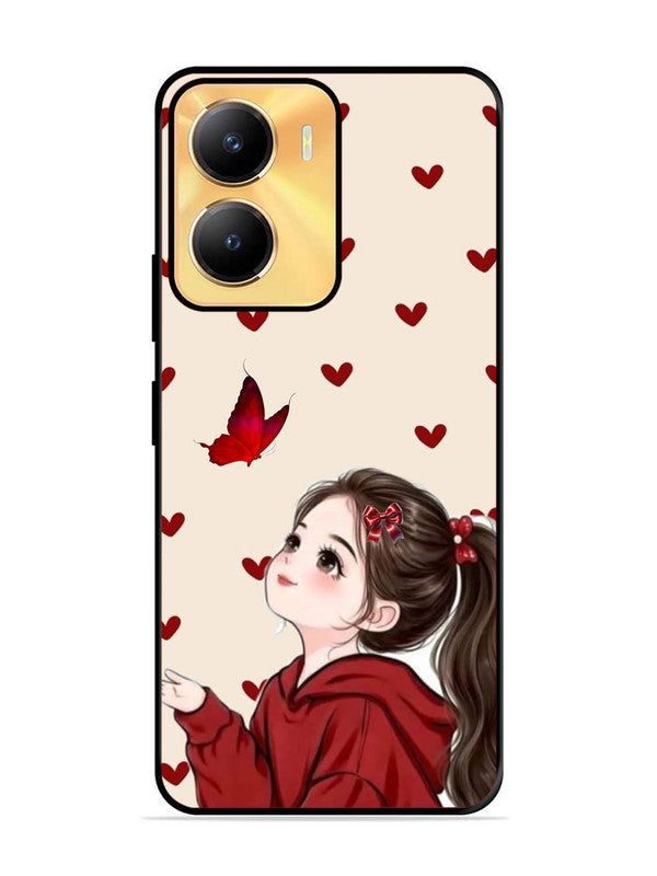 Vivo Y56 5G Beautiful girl with red butterfly