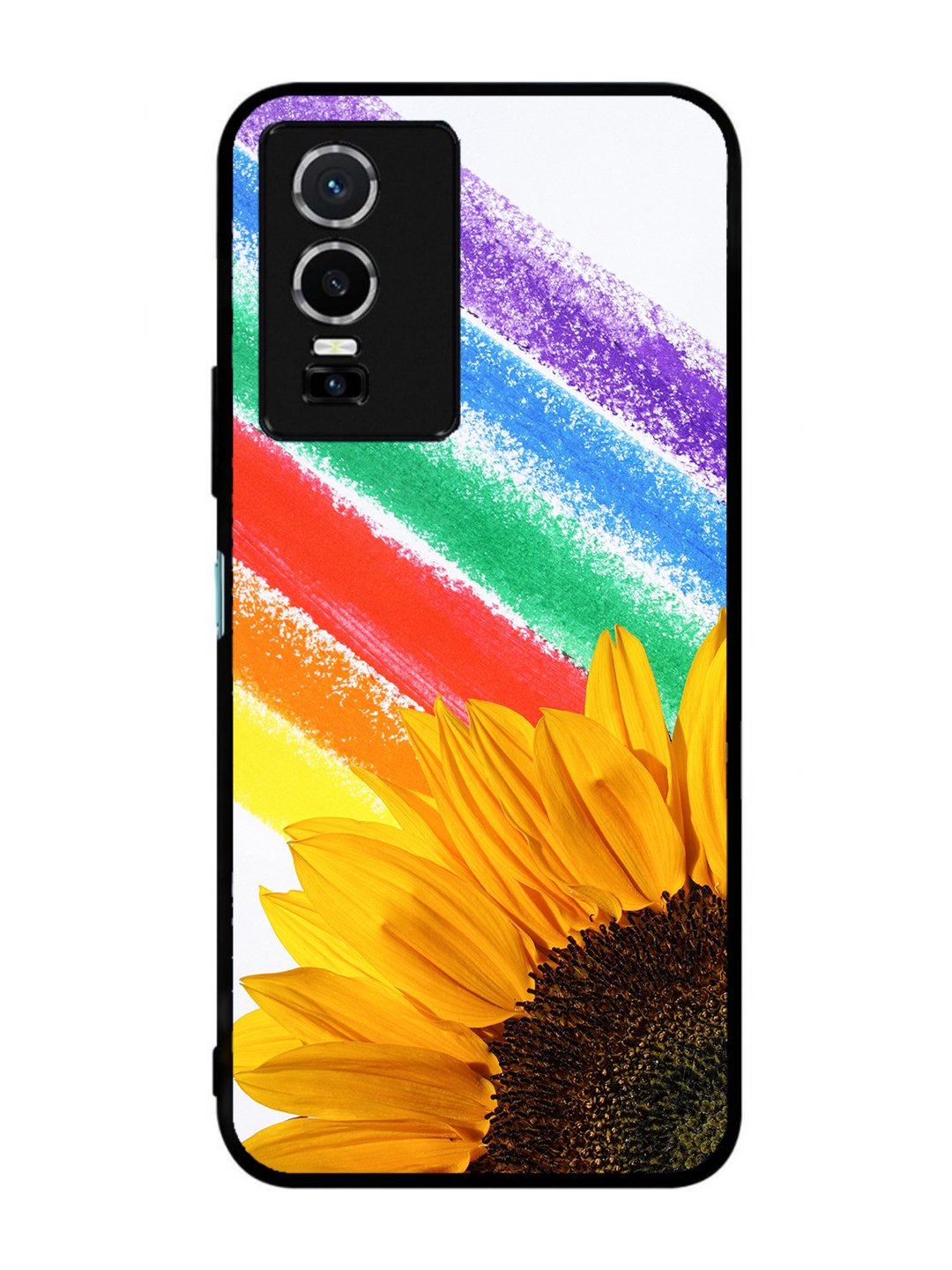 Vivo Y76 5G Sunflower on Colourful Lines