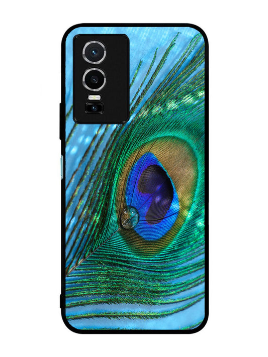 Vivo Y76 5G A drop on Peacock Feather