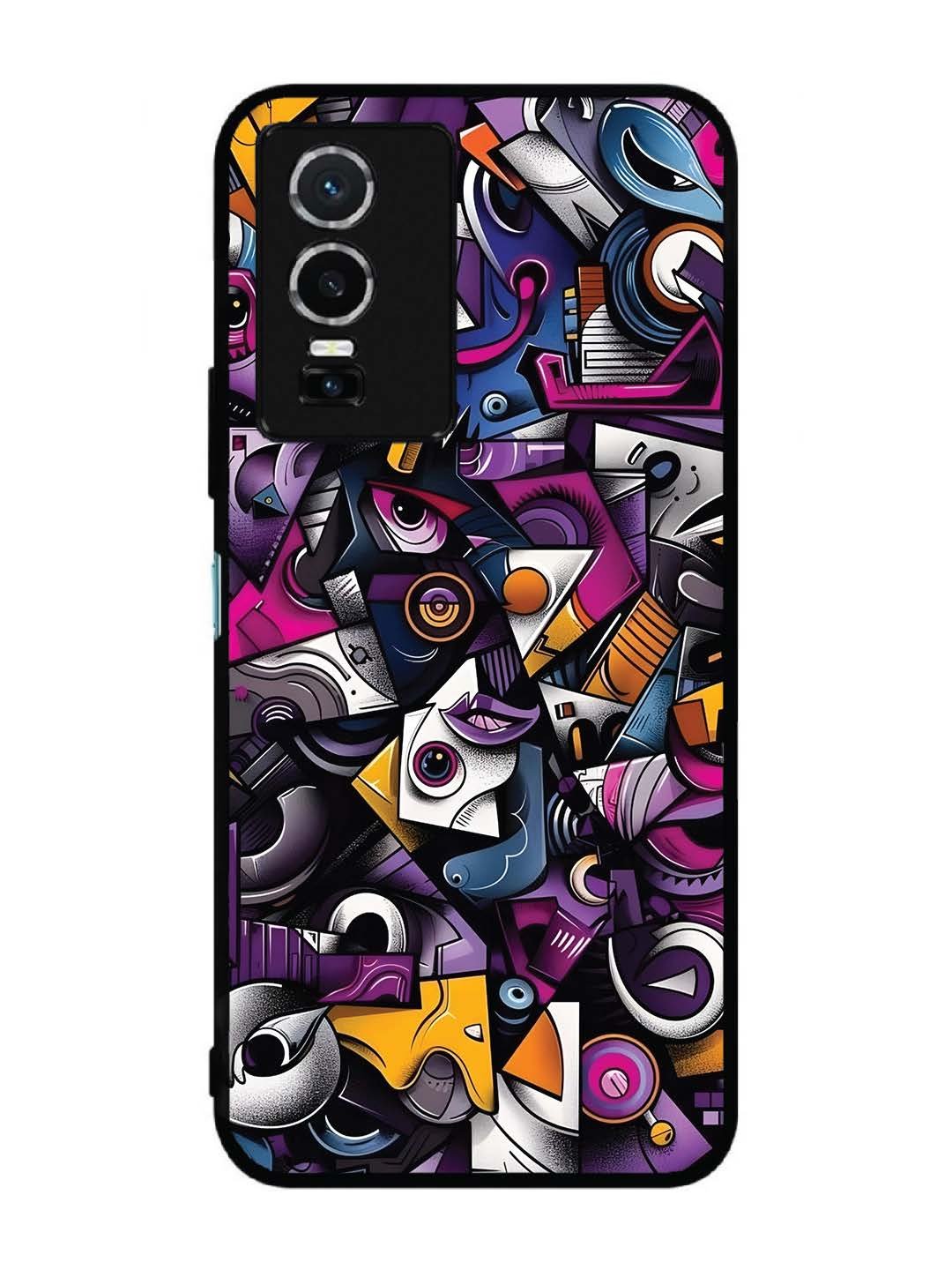Vivo Y76 5G Abstract Geometric Graffiti Chaos