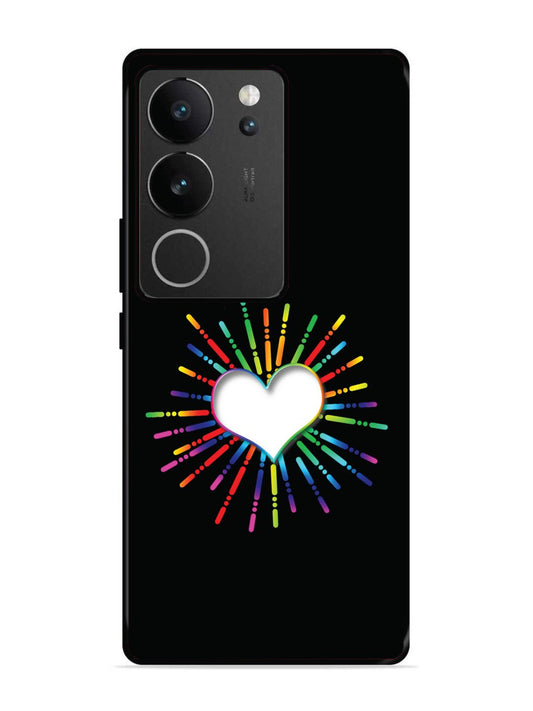 vivo v29 5g Colourful Heart on Black