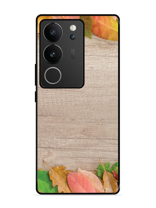 vivo v29 5g Autumn Leafs On Wooden Table